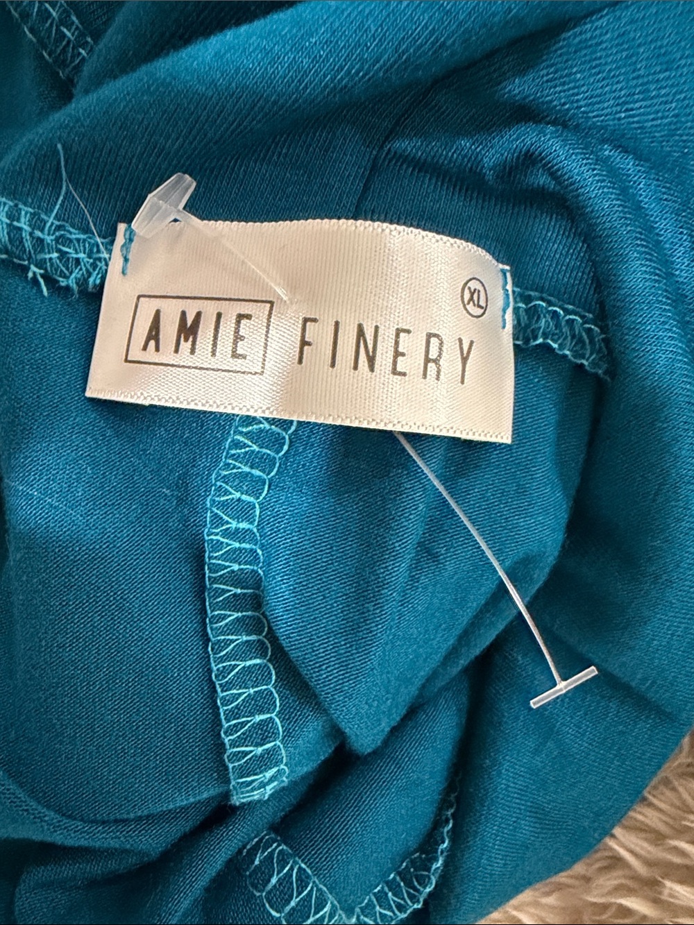Teal Maxi Skirt with Fold-Over Waistband - Picture 3 of 3